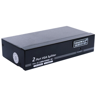 

Shanze SAMZHE HV-802W VGA splitter 2 250MHZ one into two high-definition video divider one two computer TV 1 minute 21 drag 2 divider