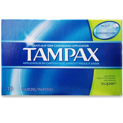 

Tampax Tampax tampons with a large number of 10 US imports