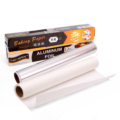 

Learning kitchen CHEF MADE tin foil tin foil paper 12 m oil paper oat paper silicone oil paper oil-absorbing paper roasted paper cooking paper 20 m WK8008