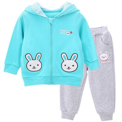

(TINSINO) children's suits girl cute sweater knit spring section hooded cardigan suit obedient bear bear THY0185272 tender yellow 100