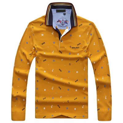 

New Casual Summer Style Long Sleeve Polo Shirt Mens Fashion Turn-Collar Polos Clothes For Men