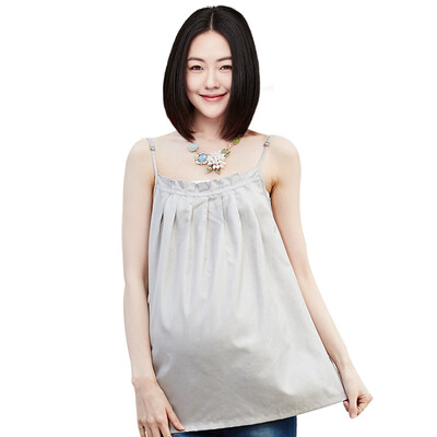 

October Mommy Radiation Wear Maternity Dress S S silver fiber woven harness pregnant women radiation protective clothing gray M