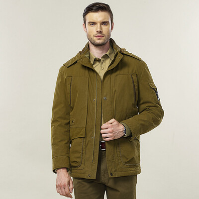

Men Jacket Winter Thick Hooded Zipper Pockets Jackets Fashion Men Outdoor Lifestyle Cheap Clothing