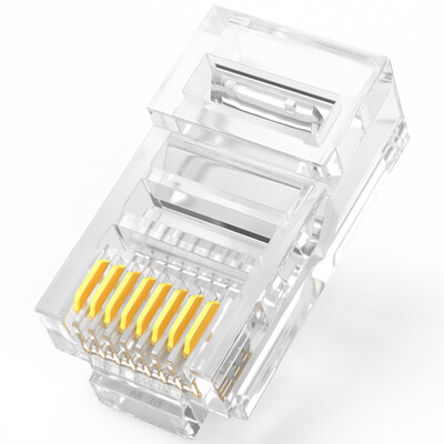 

Shanze (SAMZHE) SG-5100 ultra-five network RJ45 crystal head CAT5e 8P8C network terminal gold-plated imports of environmentally friendly plug steel material 100 consecutive boxes / box