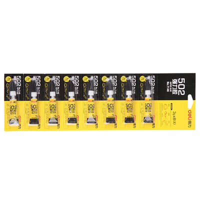 

Deli deli 502 super glue glue colorless glue 8 sticks 7146