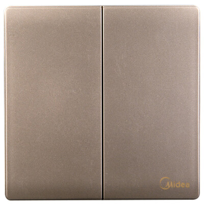 

Midea (Midea) switch panel open two open single control ya gold 86 no border