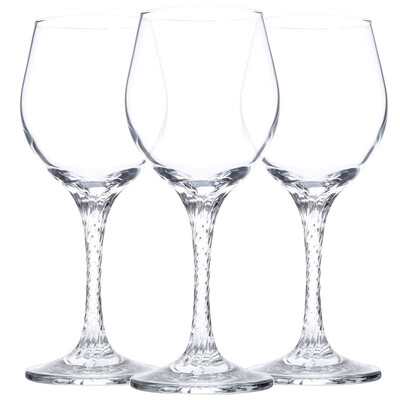 

Jingdong supermarket] Pasha Pa Qi (Pasabahce) twisted goblet red wine glass wine glass 3 loaded 290ml 440212