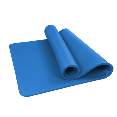 

Kai speed NBR environmental protection 183 61cm lengthened widening non-slip moisture fitness yoga mat 10MM blue YM030