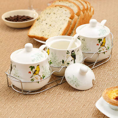 

Evergreen Kitchenware Seasoning Ceramic Seasoning Tank Storage Tank Combination Set
