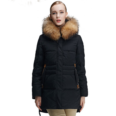 

Pierre Cardin 23C3630 Women&39s fashion raccoon hair in the long paragraph down jacket black M 165
