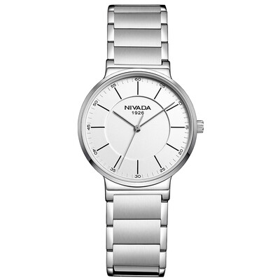 

NIVAD (NIVADA) thin and light stainless steel business simple female watch quartz watch ladies watch couple table LQ8050-101010