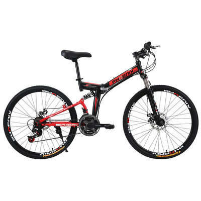 

Phenix Bicycle 24 speed dual shock-absorbing 26 inches folding mountain bike dual disc bike variable speed adult men and women