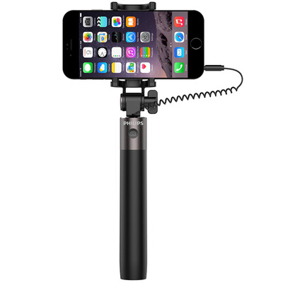 

Philips Wired Selfie Stick Phone Holder for iPhoneHuaweiSamsung DLK36003 Black