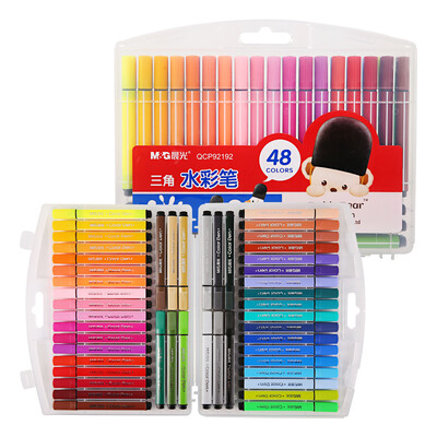 

Dawn M & G QCP92192 Teddy Triangle Washable Watercolor Paintbrush 48 Color Box