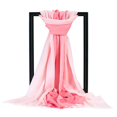 

Po Shengxiang 300 water-soluble wool gradient Silk Lady wool scarf autumn and winter warm gift shawl w9312 red
