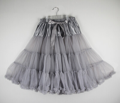 

B & N женщина 63см один слой Long Petticoat Тюль Pettiskirt Юбка туту Рокабилли