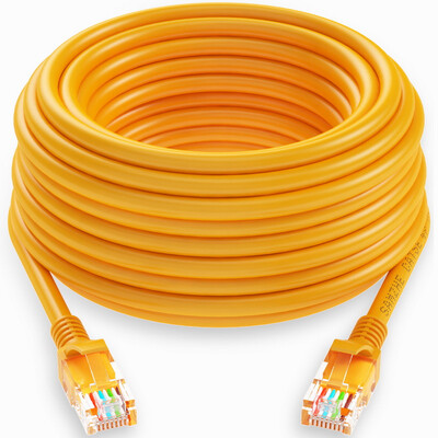 

Shanze (SAMZHE) высокоскоростная ультра-пятая кабельная сеть класса CAT5e 100 Гигабитная сетевая кабельная сетевая перемычка для 5 категорий готового кабеля желтого цвета 25 метров YL-525