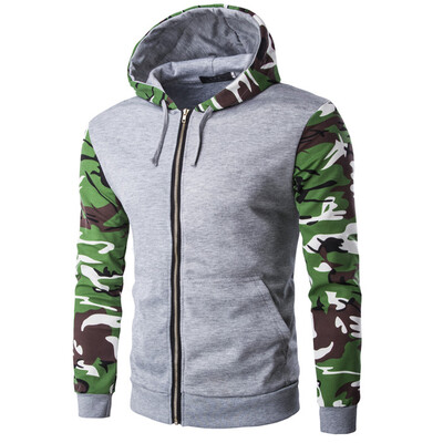 

Mens Leisure Camouflage Hoodie Cotton Jacket Coat