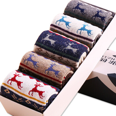

Yu Zhaolin 5 pairs cotton socks men&women couples socks in autumn&winter thick men&39s socks five double gift box code