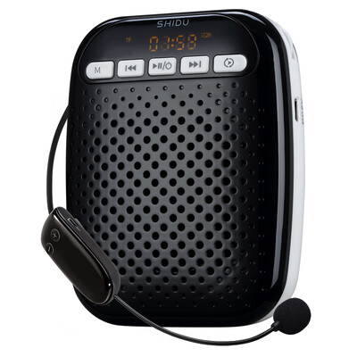 

Ten degrees (ShiDu) SD-S718 wireless small bee loudspeaker teacher tour guide dedicated high-power amplifiers portable mini-card speaker loudspeaker classic black