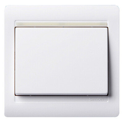 

Simon Electric simon N51012B single open double control 55 series 86 with fluorescent key switch socket elegant white