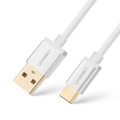 

UGREEN USB30 Type-C Charging&Data Transfer Cable for Huawei P10Mate9Xiaomi 05M Silver White