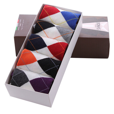 

Britishi mens plaid cotton socks 5 pairs