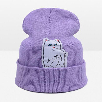 

WISHCLUB Winter Hat For Women Beanie Hat Cat Knit Hat Cap Skullies Beanies Warm Cap