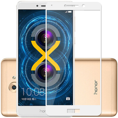 

2 pieces of equipment - full coverage Mei Yi glory 6X tempered film full screen cover mobile phone protective film for glory 6X white
