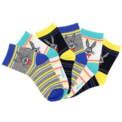 

LOONEY TUNES Lotto Children&39s Socks Striped Rana Socks Four Seasons Combed Cotton Cute Childlike Feet Baby Socks 6 Double 20-22cm
