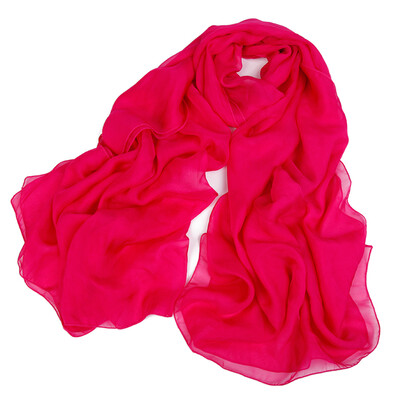 

[Jingdong supermarket] Shanghai story (STORY Of SHANGHAI) Rose red silk scarf long silk silk scarf female shawl