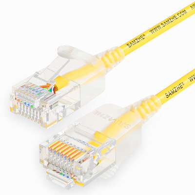 

Shanze (SAMZHE) SZW-2050 супер шесть типов тонкого диаметра CAT6A высокочистая бескислородная медная сетевая перемычка 8-жильная витая пара высокоскоростной ультра-6 типа RJ45 сетевой кабель 5 метров желтый