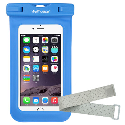 

WELLHOUSE phone waterproof bag diving set swimming touch screen waterproof bag water camera hot spring fishing treasure blue arm section