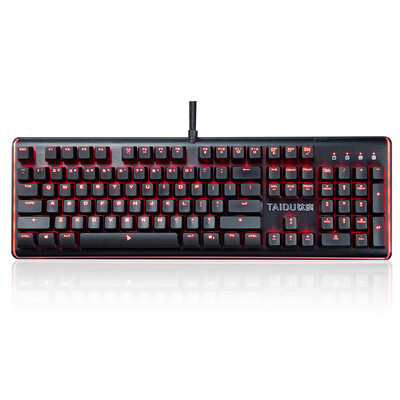 

Из титана (Taidu) смарт-игровой механические клавиатуры Black Cherry Symphony Normal Яркие серебряные RGB огни вал ключ 104