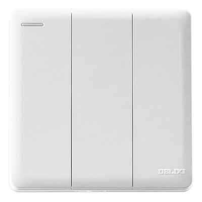 

Delixi DELIXI switch socket panel three open single control large board Ya white series