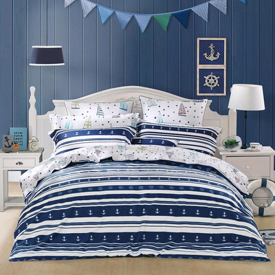 

Mercury Home Textiles Хлопок Twill Print Cartoon Bed Четыре листы Парусные постельные принадлежности Bed Sheets 1.5m Bed