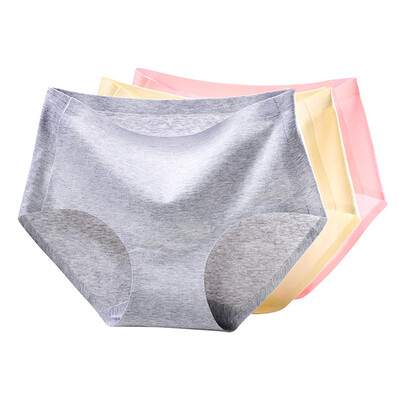 

Jingdong supermarket the United States&Ya Ting 3 ladies underwear no trace in the waist cotton crotch triangle underwear female autumn&winter models of light pink light purple white bear white L code