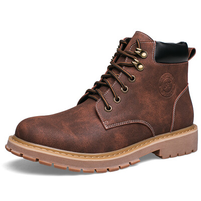 

Precentor casual men boots high to help Martin boots men's British wind boots lace with tooling men's shoes 1311 yellow 40 yards