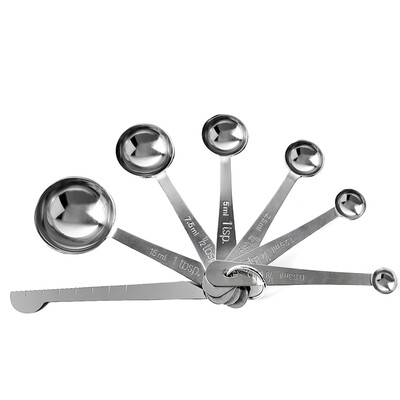 

Stainless Steel Measuring Spoons Accurate Spoons for Measuring Liquid&Dry Ingredients with Measuring Ruler Set of 7