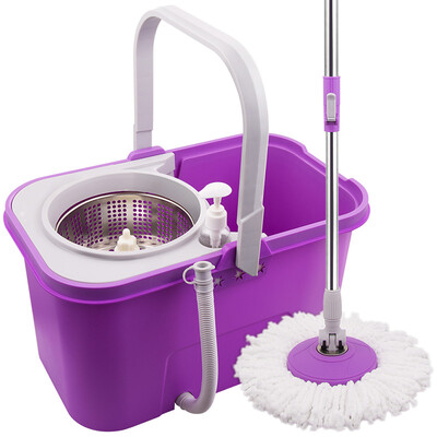 

Green wandering light dancing swivel mop spinning mop home with automatic shuffle hand pressure dragged to dry to drag the mop cloth mop effort handless hand wash tow mop bucket head