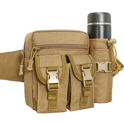 

Kui Kui outdoor sports bag multi-functional military fans kettle pockets running cycling package military fans tactical package 5L ACU digital