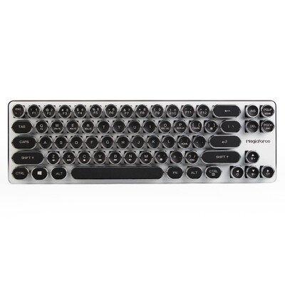 

Волшебная магия (magicforce) 68 ключевых ретро пишущая машинка keycap дизайн подсветка игра механическая клавиатура серебристая зеленая ось