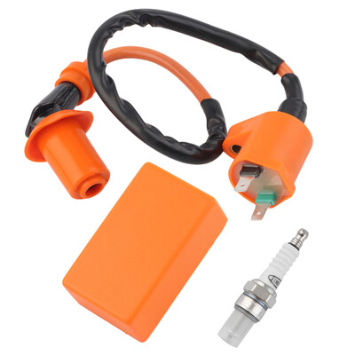 

Racing Performance CDI+ Ignition Coil + Spark Plug Fit Gy6 50cc 125cc 150cc