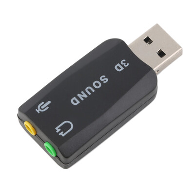 

USB 2.0 для 3D Микрофон Динамик Аудио гарнитура адаптер Звуковая карта 5.1 для портативных ПК