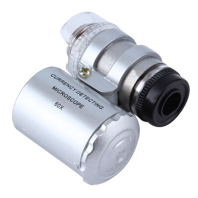 

60x Mini Digital Pocket Microscope with Currency Detect LED Lights SE-60X