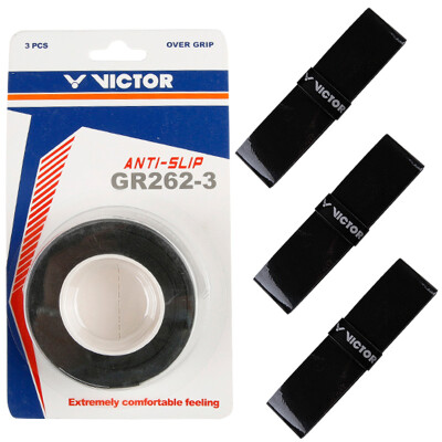 

WACKER Victor Victory Badminton Knobs Badminton Hand Graps Glue Band GR262-3 Black Three Stripes