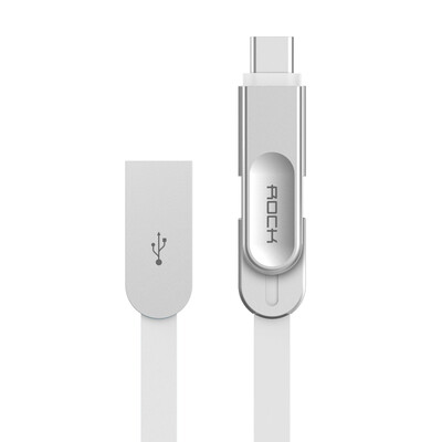 

Rocket (ROCK) Цинковый сплав Triacity Data Cable Мобильный телефон для зарядки для Type-C / Andrews / Apple iphone / Huawei / музыка / просо белый