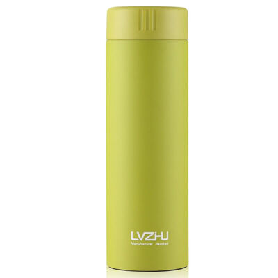 

Green beads lvzhu 280ml food grade 304 stainless steel body straight cup body vacuum insulation cup with tea separated portable business office car tea cup K159 green