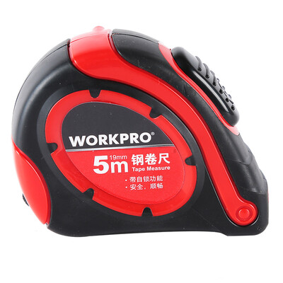 

WORKPRO W9403 Самофиксирующаяся метрическая стальная лента 5 м * 19мм измеритель инструмента из нержавеющей стали