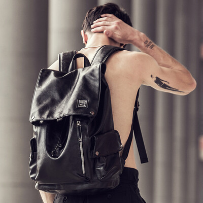 

Herder Laptop Bag Fashion Backpack Travel Bag Large Capacity Black